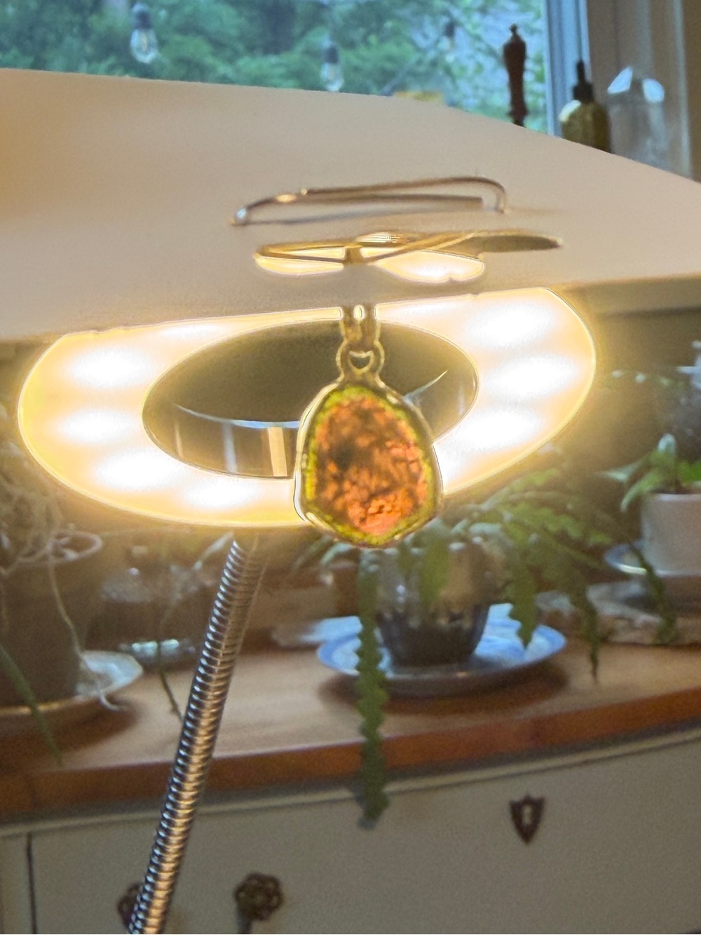 Handmade Iridescent Pendant Accent - Multicolor